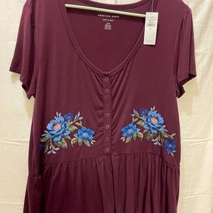 NWT American Eagle Soft and Sexy Peplum Top